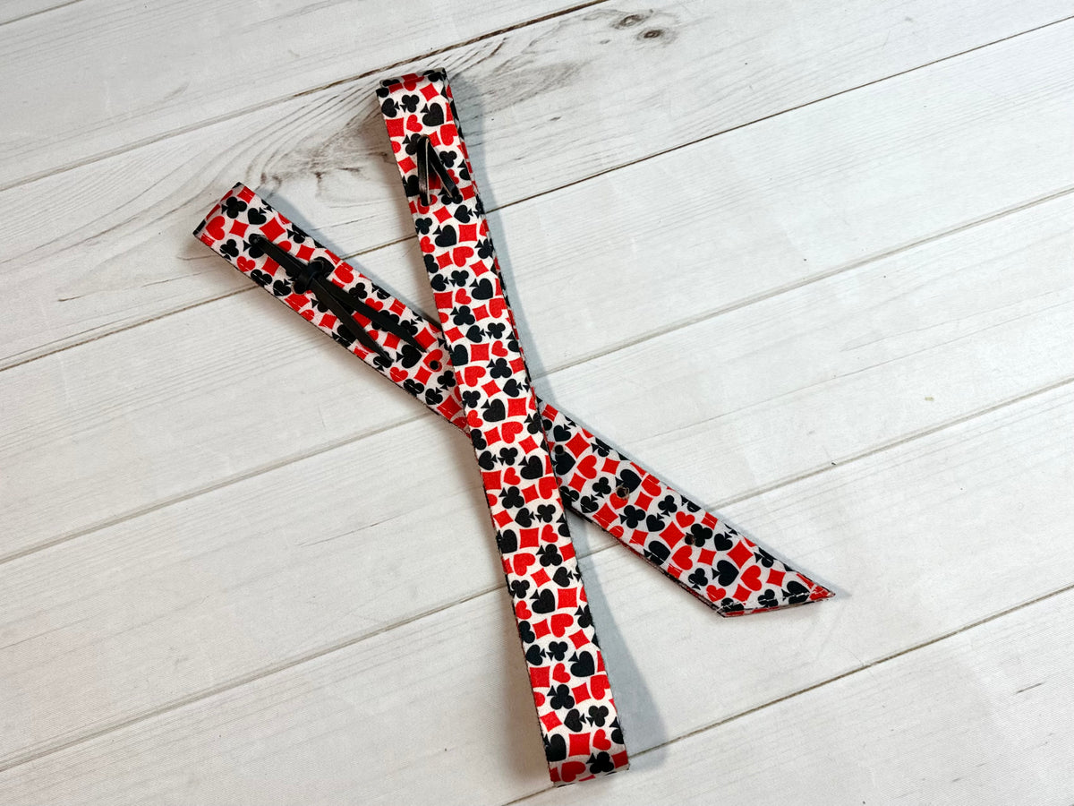 Vegas Red and Black Cinch Strap Set