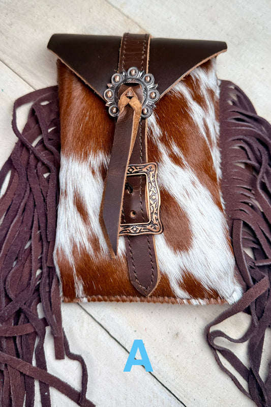 Hide and Fringe Cinch Saddle Bag