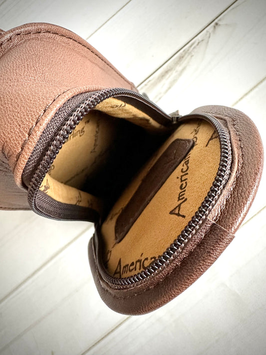 Leather and Wool Aztec Design Western Sling Bag