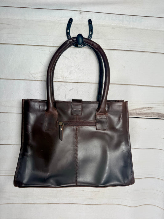 Hair-on Cowhide Leather Shoulder Handbag
