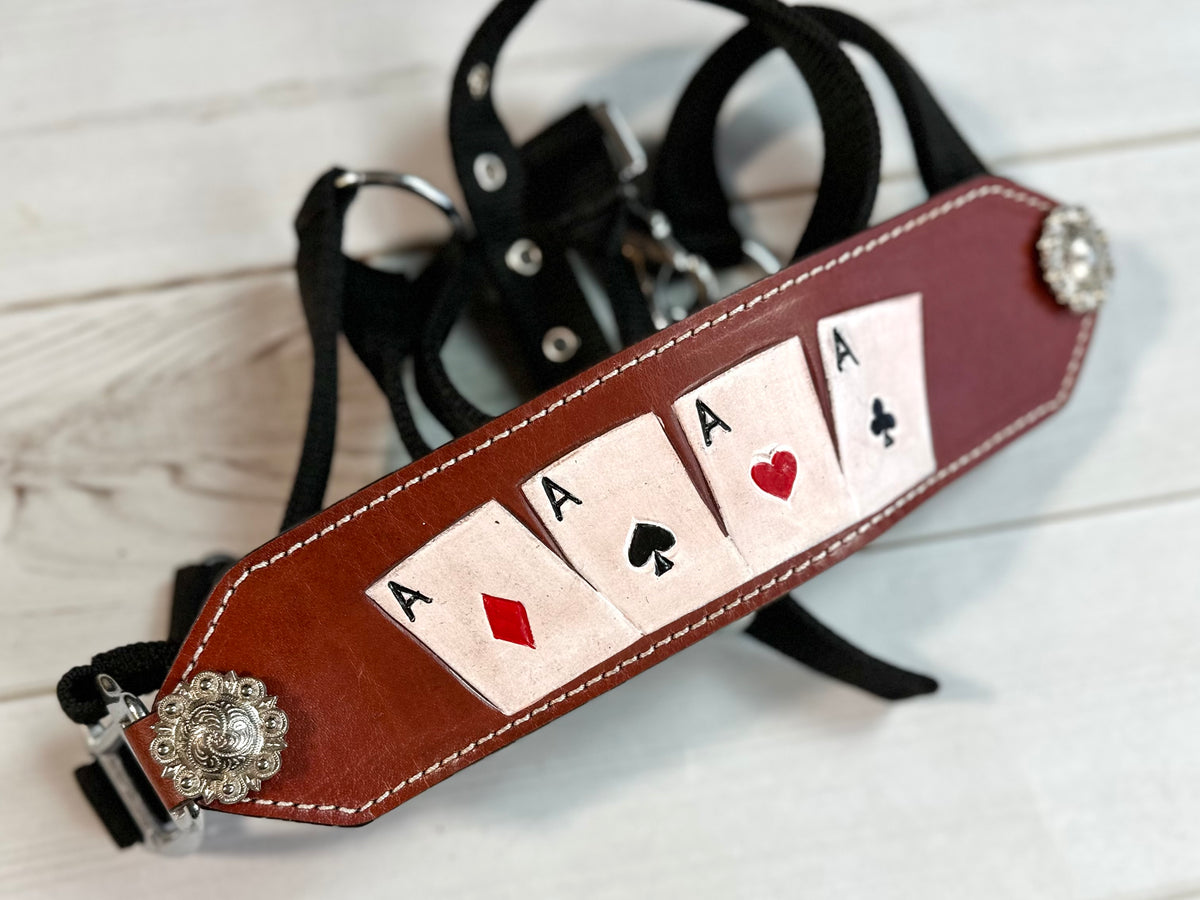Vegas Aces Painted Leather Tack Set