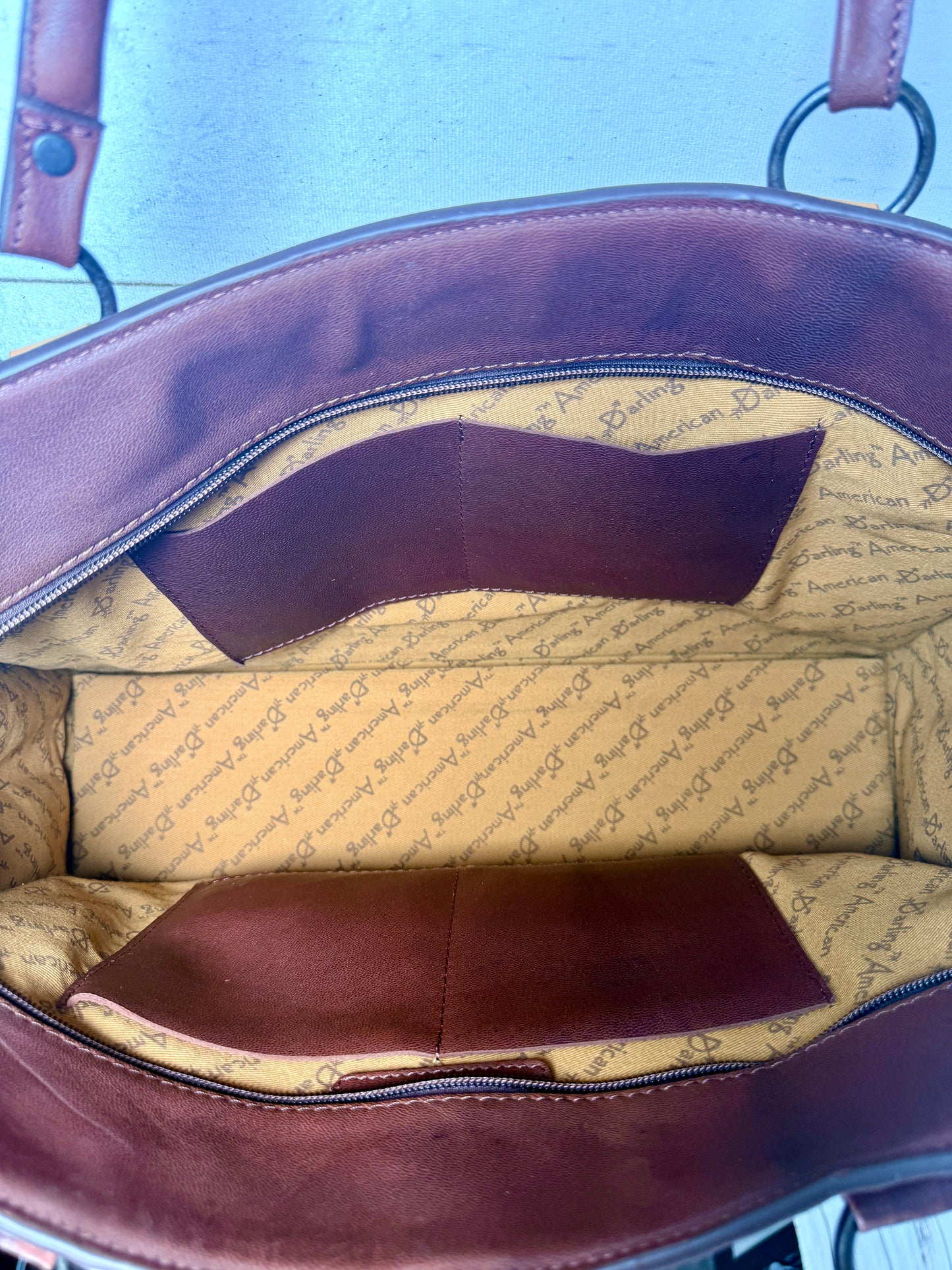 Sunflower Tooled and Hide Tote Bag