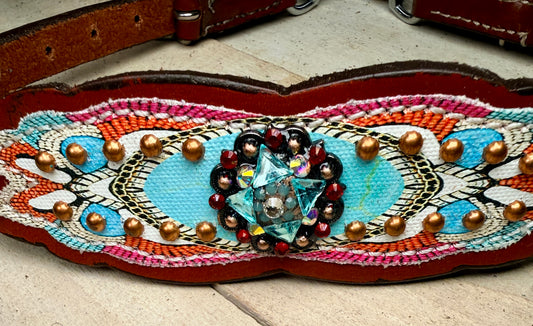 Western Mirage Copper Studded Wither Strap