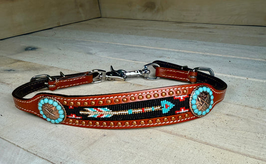 Turquoise Arrow Beaded Wither Strap