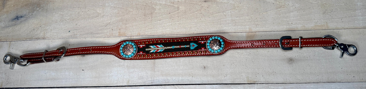 Turquoise Arrow Beaded Wither Strap