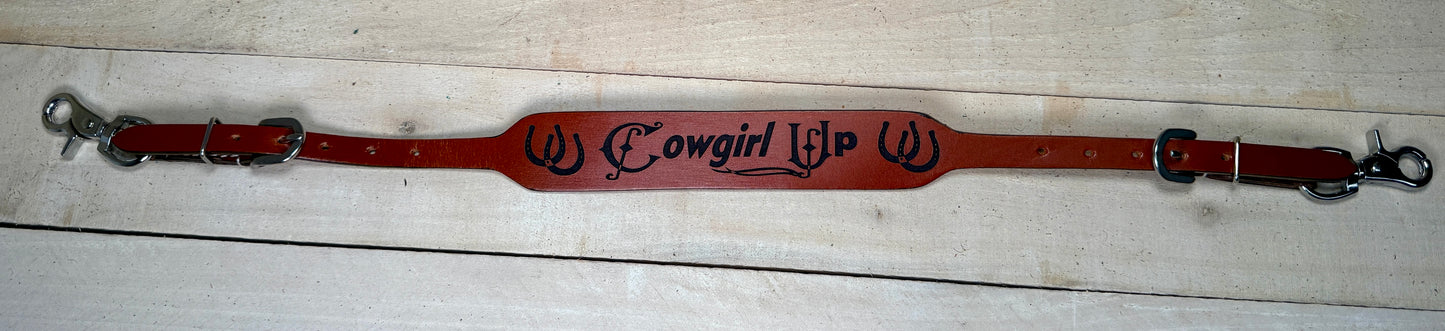 Cowgirl Up Leather Wither Strap