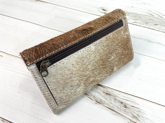 Leather Leaf Tooled Hide Wallet