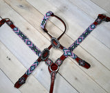 Pastel Lavender, Pink and Turquoise Beaded Tack set