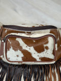 Cowhide Leather FringeCrossbody/Waist Bag
