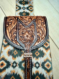 Desert Aztec Floral Tooled Saddle Bag