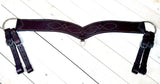 Dark Leather Barbwire Tooled Tripping Collar