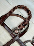Copper Concho and Ring Tack Set
