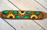 Sunflower Cactus Painted Wither Strap