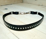 Leather Crystal Studded Wither Strap