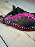 Rainbow Metallic Pink Bronc Halter
