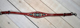 Navajo Teal and Brown Beaded Wither Strap