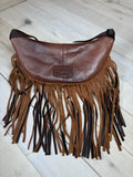 Cowhide Leather FringeCrossbody/Waist Bag