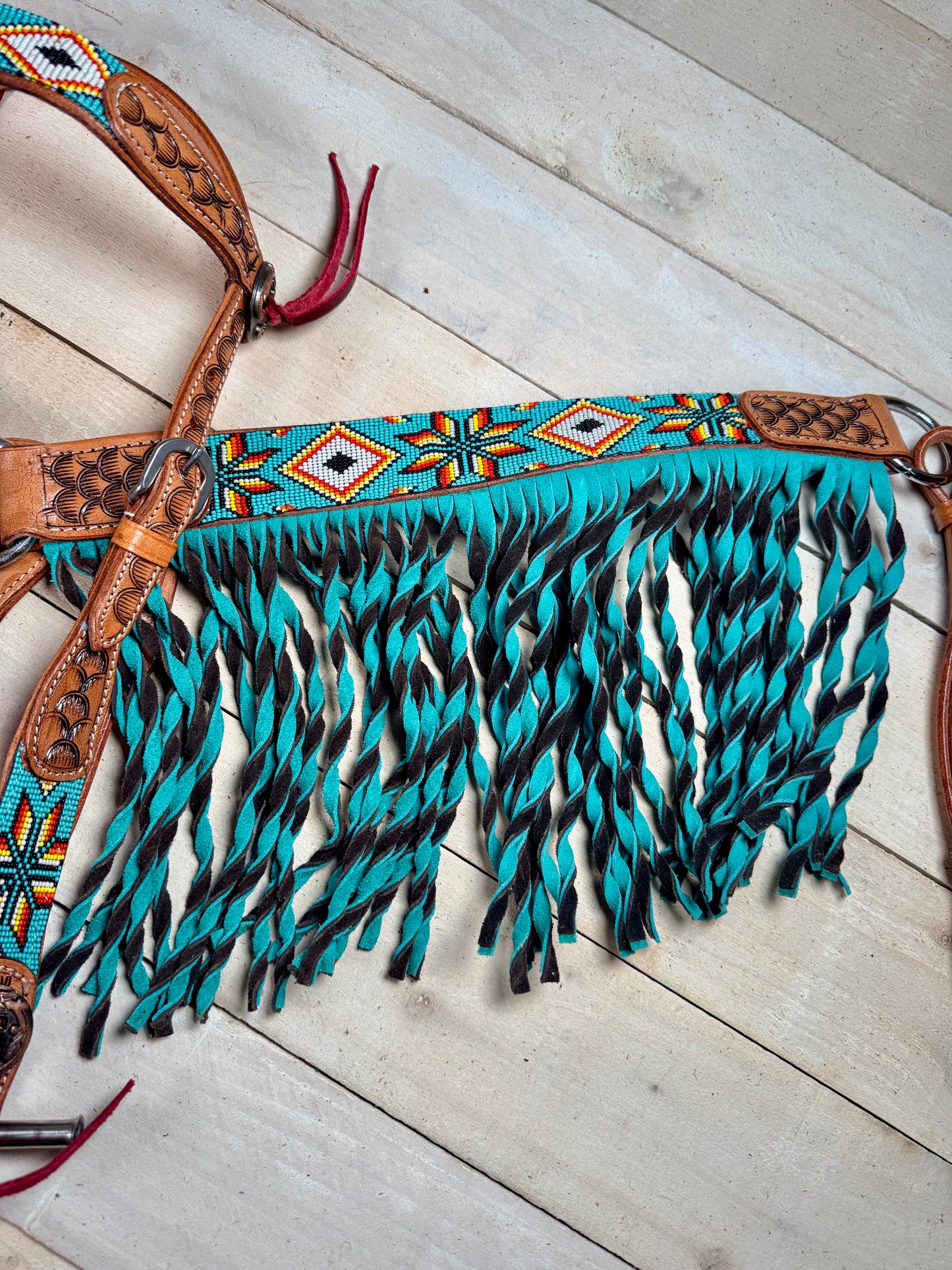 Sunfire Beaded Twist Fringe Tack Set