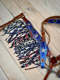 Red White and Blue Twisted Fringe Tack Set