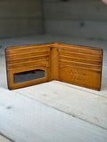 Leather Embroidered Bi-Fold Western Wallet