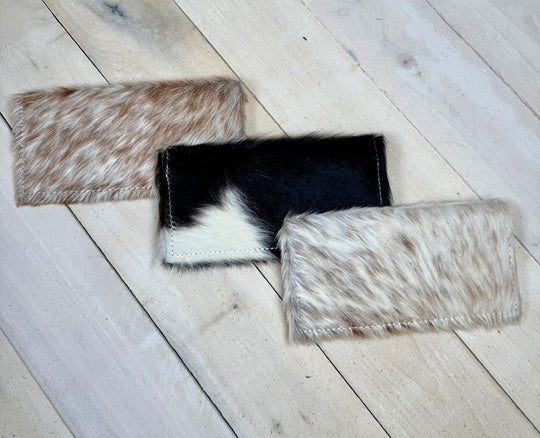 Brown Hide Snap Closure Wallet