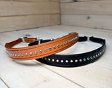 Leather Crystal Studded Wither Strap
