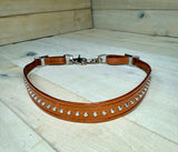 Leather Crystal Studded Wither Strap