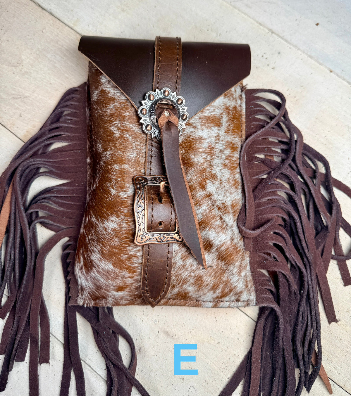 Hide and Fringe Cinch Saddle Bag