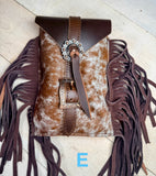 Hide and Fringe Cinch Saddle Bag