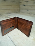 Leather Embroidered Bi-Fold Western Wallet