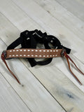 White Buckstitch Rough Out Bronc Halter