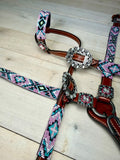 Pastel Lavender, Pink and Turquoise Beaded Tack set