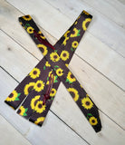 Brown Sunflower Cinch Strap Off Billet Set