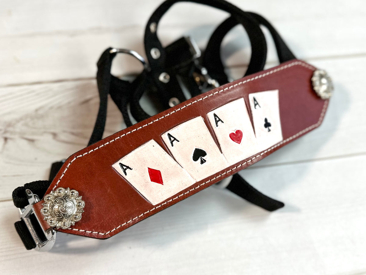 Vegas Aces Painted Leather Tack Set