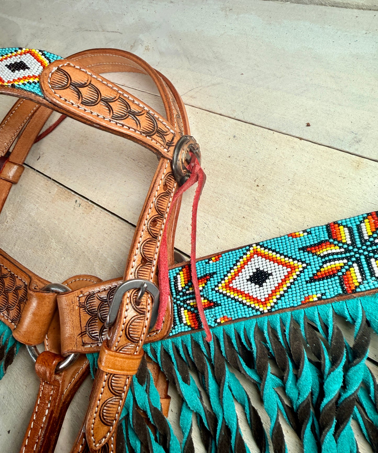Sunfire Beaded Twist Fringe Tack Set