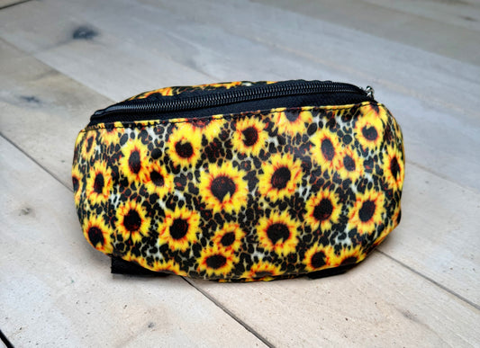 Sunflower Cheetah Insulated Saddle Pouch