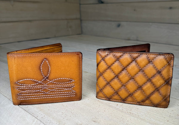Leather Embroidered Bi-Fold Western Wallet