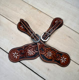 Dark Oil Argentina Cowhide Spur Straps