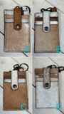 Brown Cowhide Keychain Card Holder