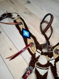 High Desert Brown and Blue Woven Tack Set