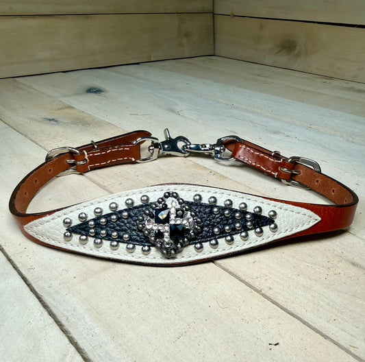 Black and White Checkered Wither Strap