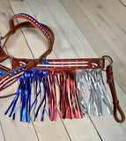 American Flag Crystal Studded Fringe Tack Set