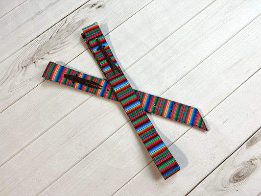 Serape Red Pattern Cinch Strap Set