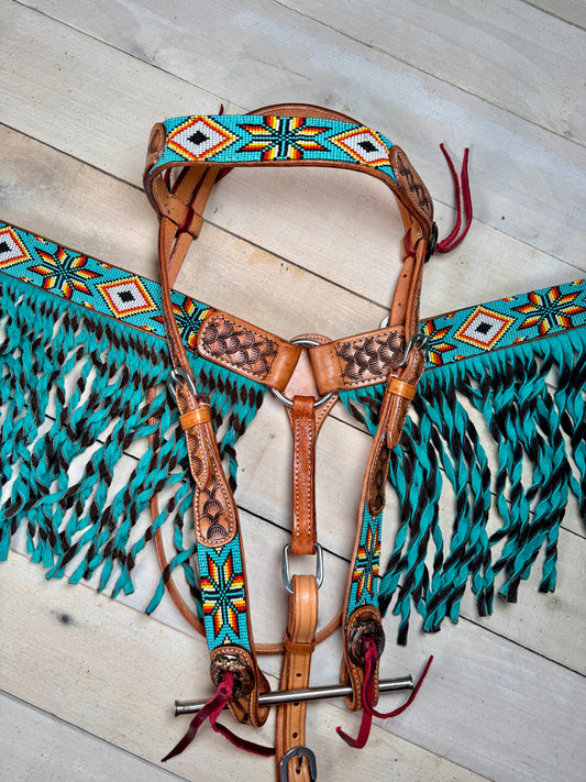 Sunfire Beaded Twist Fringe Tack Set