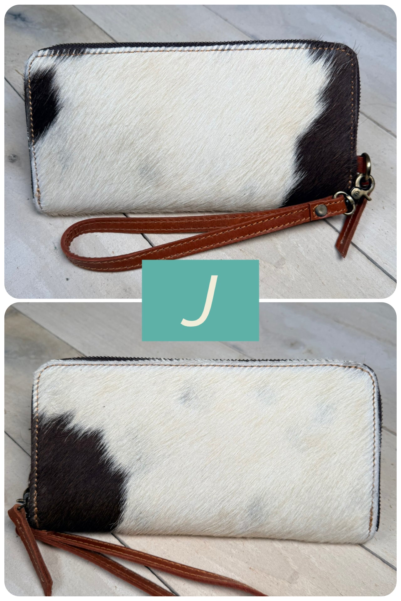 Brown Cowhide Leather Outer Wallet
