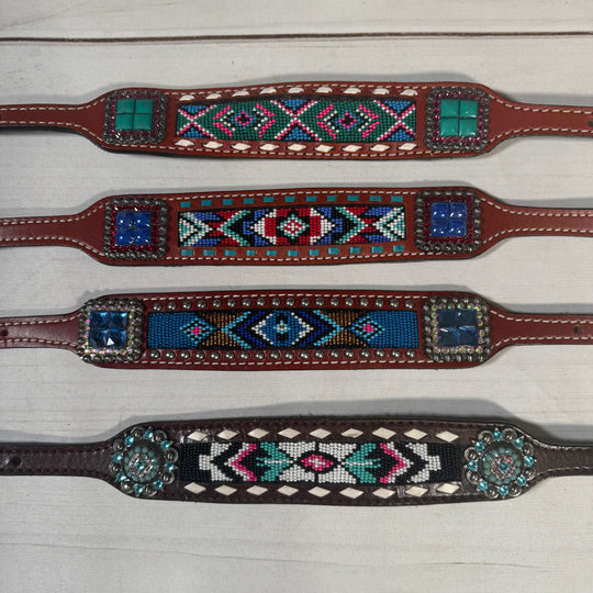 Beaded Wither Strap with Jewels