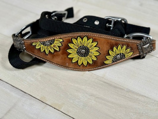 Bright Yellow Painted Sunflower Bronc Halter