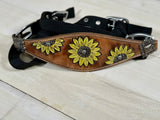 Bright Yellow Painted Sunflower Bronc Halter