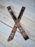 Red, Brown Gold and Turquoise Aztec Cinch Strap