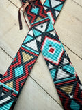 Turquoise Red and Black Aztec Cinch